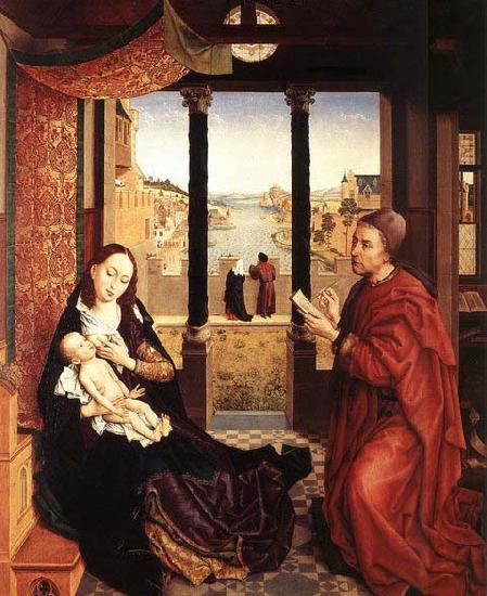 WEYDEN, Rogier van der St Luke Drawing the Portrait of the Madonna Sweden oil painting art